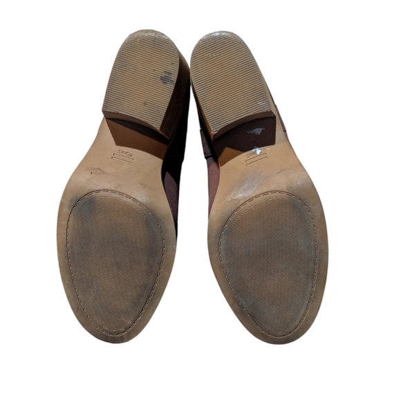 EUC Toms Constance Heeled Boot Chestnut Brown Suede size 8 Western Boho - Picture 7 of 8